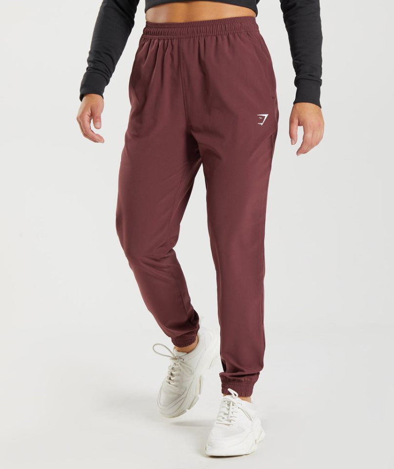 Spodnie Do Biegania Gymshark Treningowe Woven Damskie Ciemny Brązowe | PL 810VOU